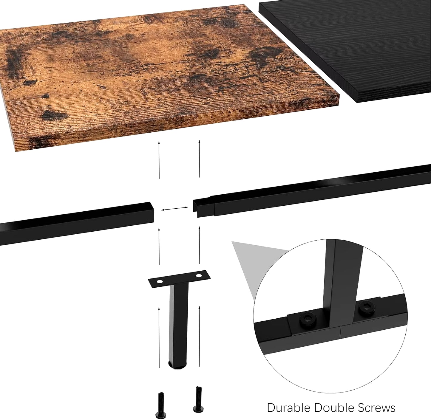 Monitor Stand for 2 Monitors Long Monitor Riser with USB Ports Wood Desktop Computer Riser Monitor Shelf Holder Stand